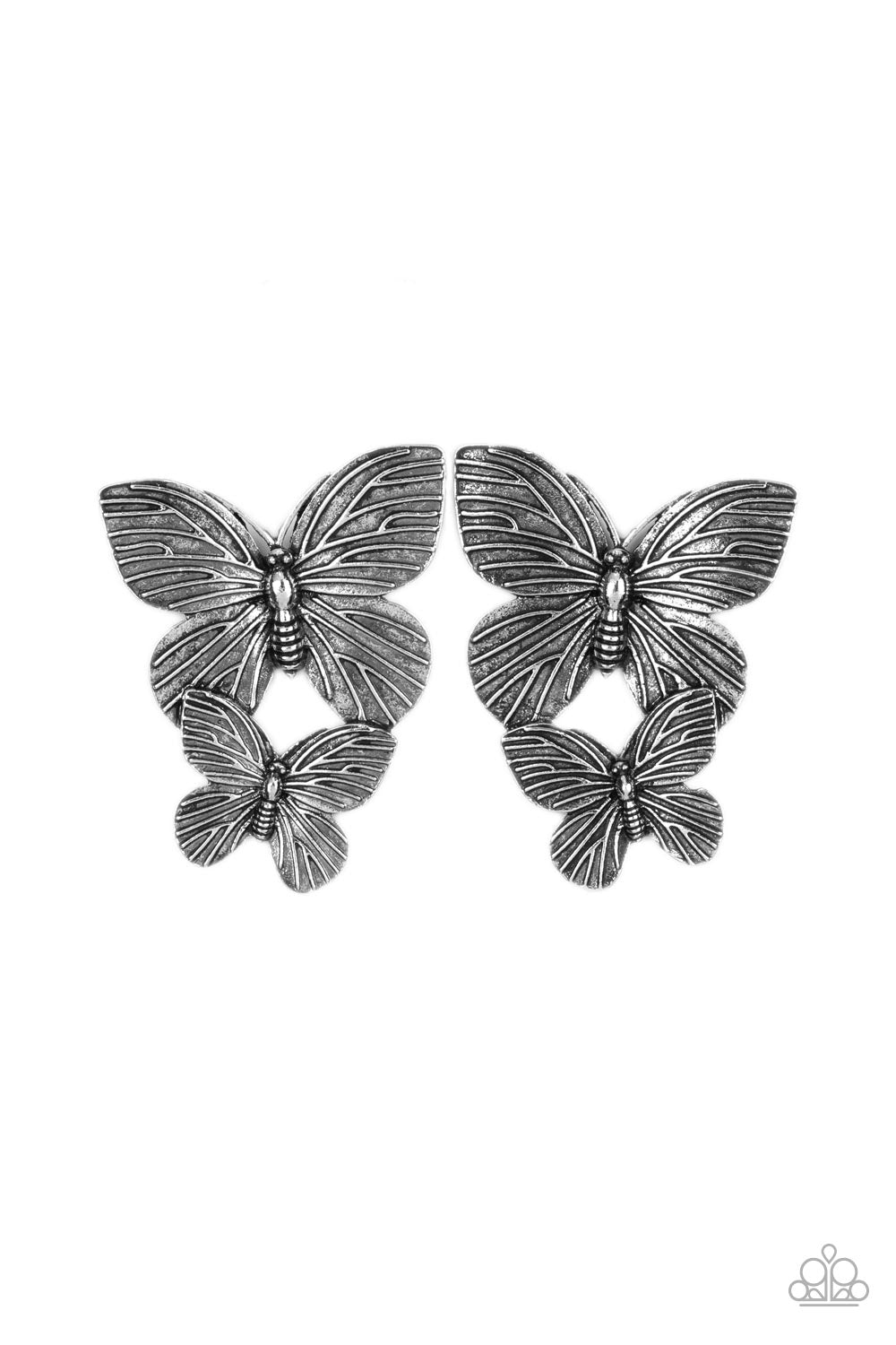 Blushing Butterflies Silver Earrings (Post Back)