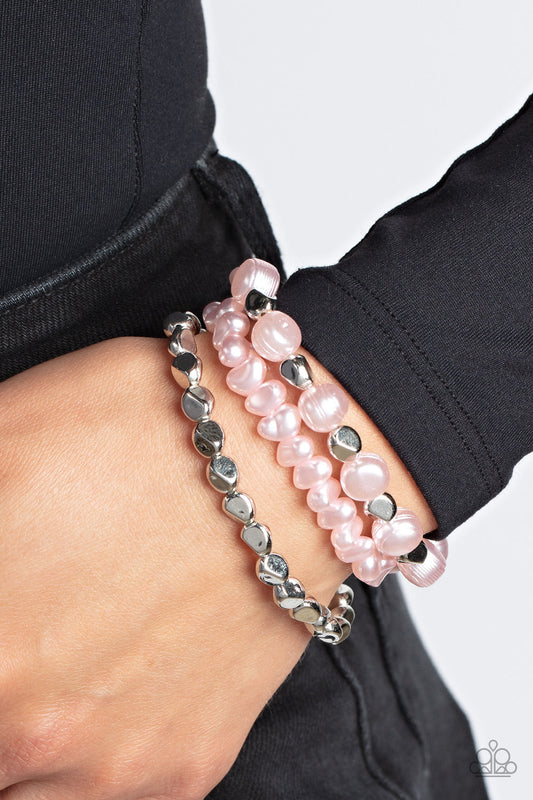 Shoreside Soirée Pink Bracelet (Stretchy)