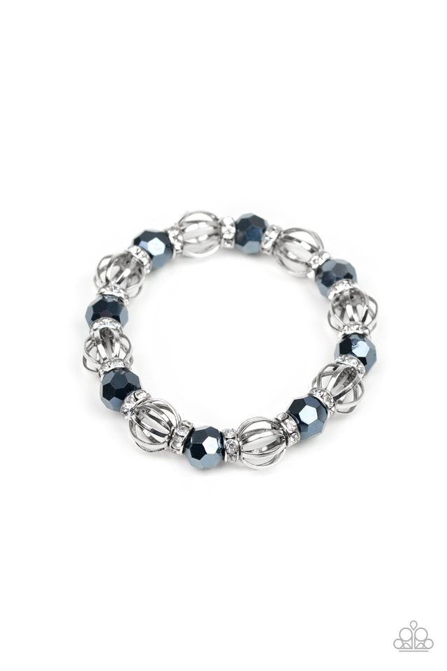 Metro Squad Blue Bracelet (Stretchy)