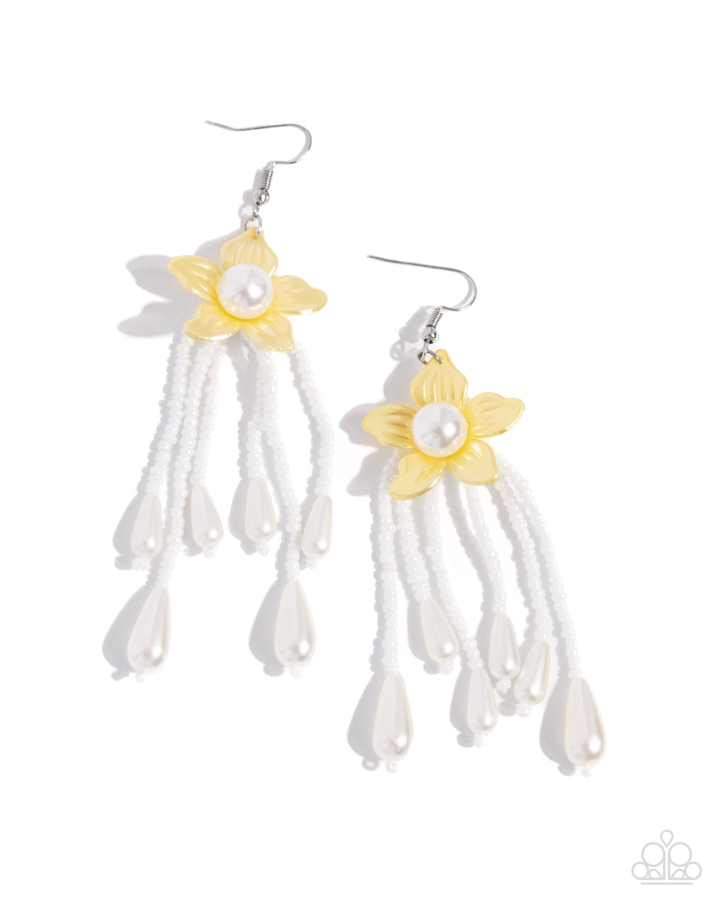 Prom Personality Yellow Earrings