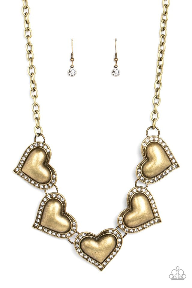 Kindred Hearts Brass Necklace