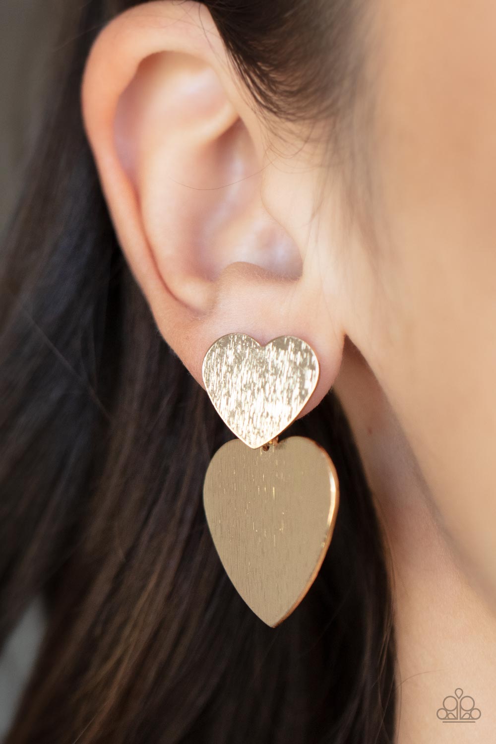 Heart-Racing Refinement Gold Earrings (Post Back)