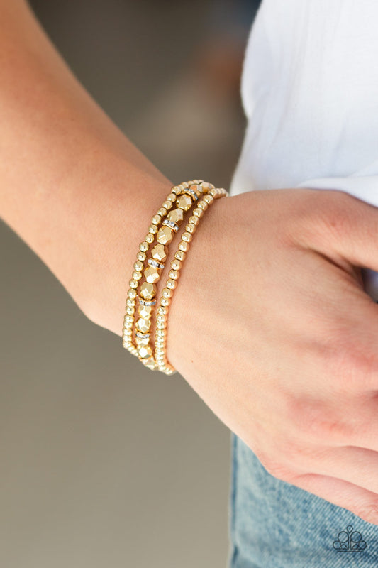 Let There BEAM Light Gold Bracelet (Stretchy)