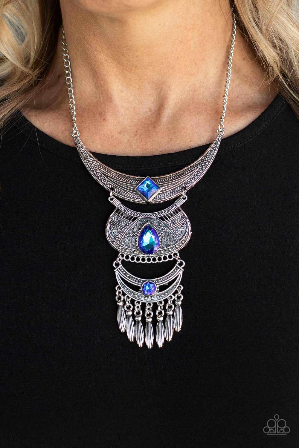 Lunar Enchantment Blue Necklace