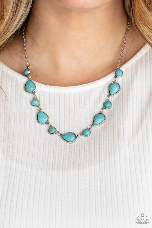 Heavenly Teardrops Blue Necklace