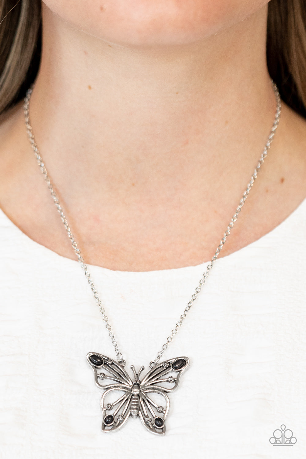 Badlands Butterfly Black Necklace