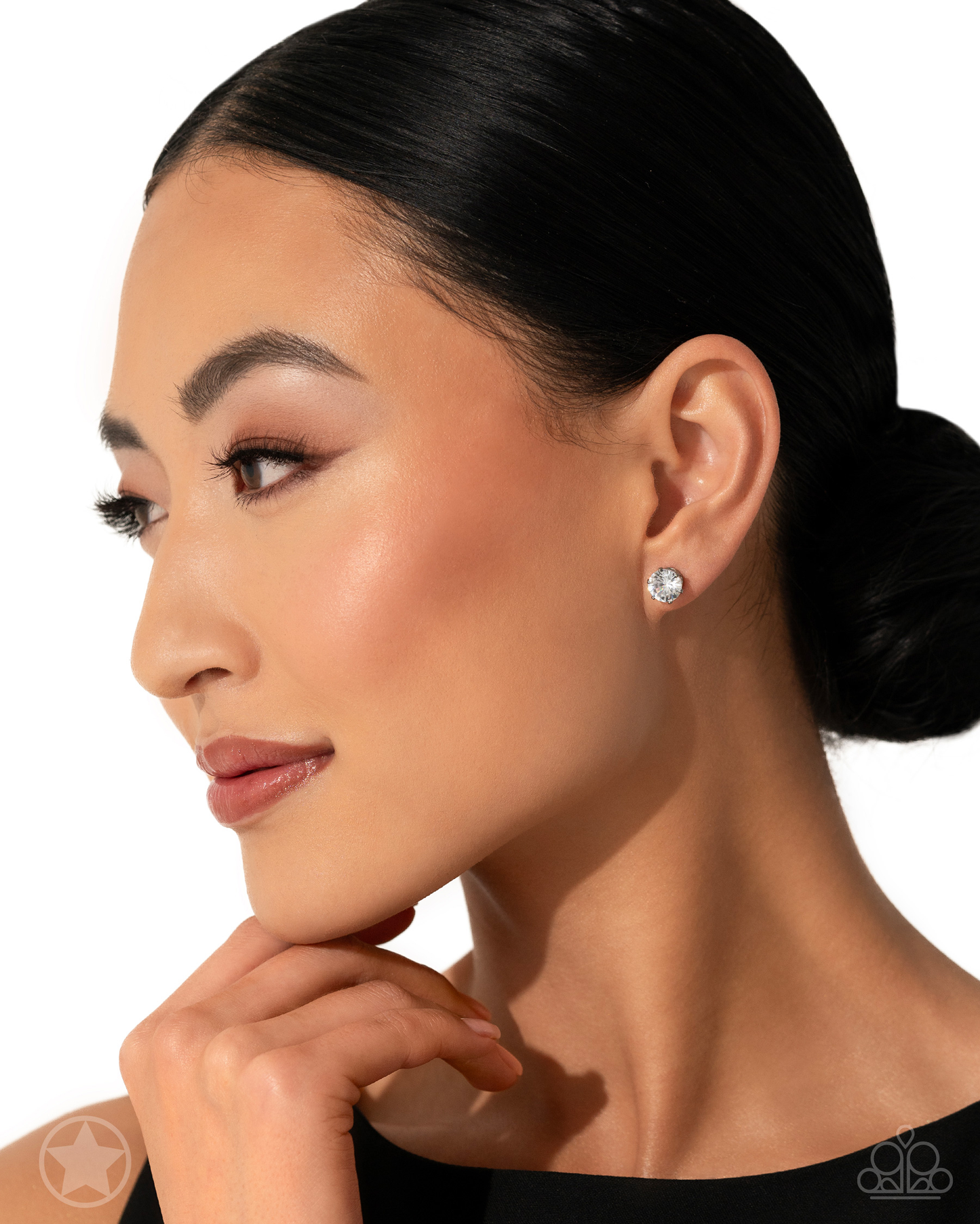 Just In TIMELESS White Earrings (Post Back)