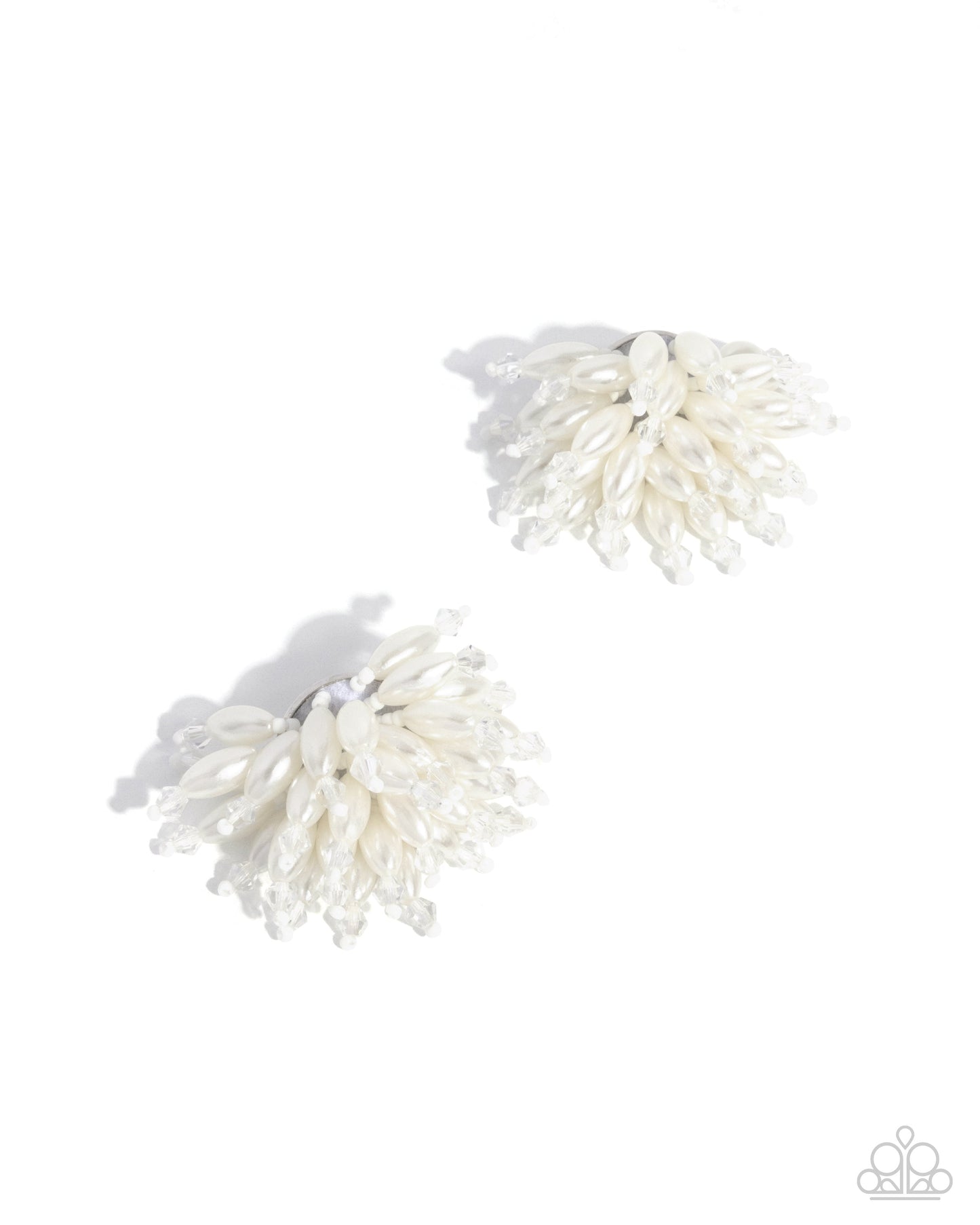 Sunset Shower White Earrings (Post Back)
