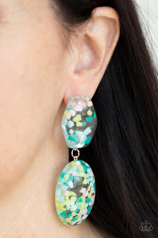 Flaky Fashion Multi Earrings (Post Back)