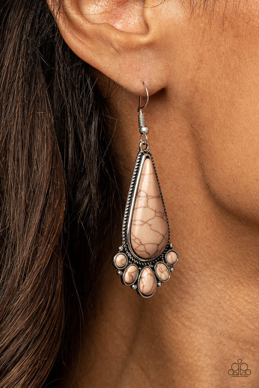 Rural Recluse Brown Earrings (Post Back)