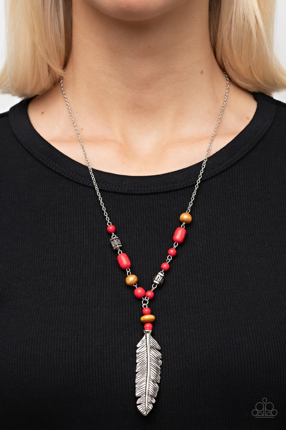 Watch Me Fly Red Necklace