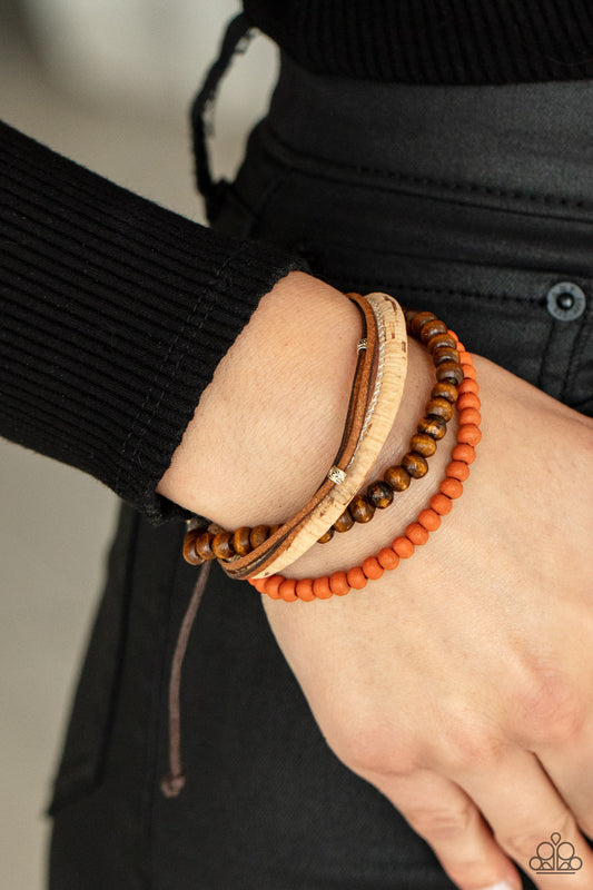 STACK To Basics Urban Orange Bracelet (Pull Cord)