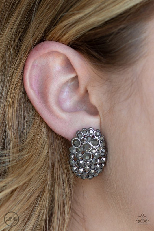Daring Dazzle Black Earrings (Post Back)