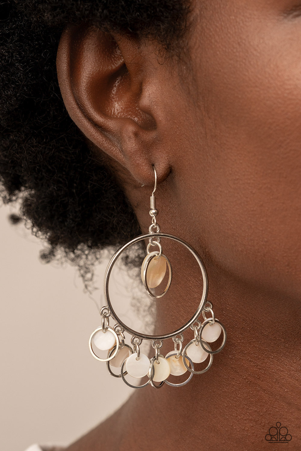Cabana Charm White Earrings