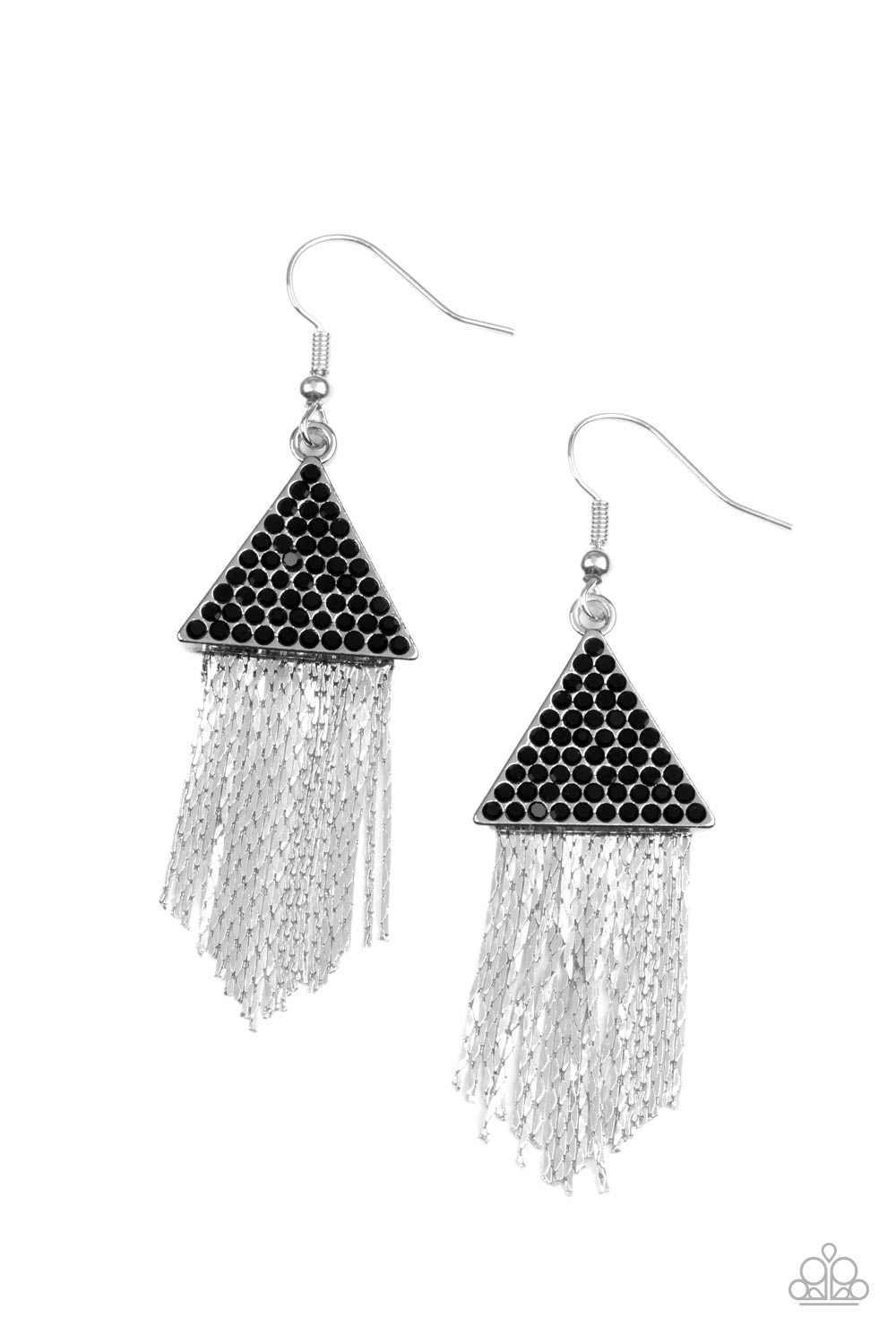 Pyramid SHEEN Black Earrings