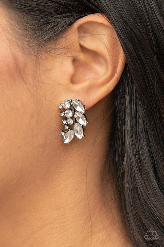 Flawless Fronds White Earrings (Post Back)
