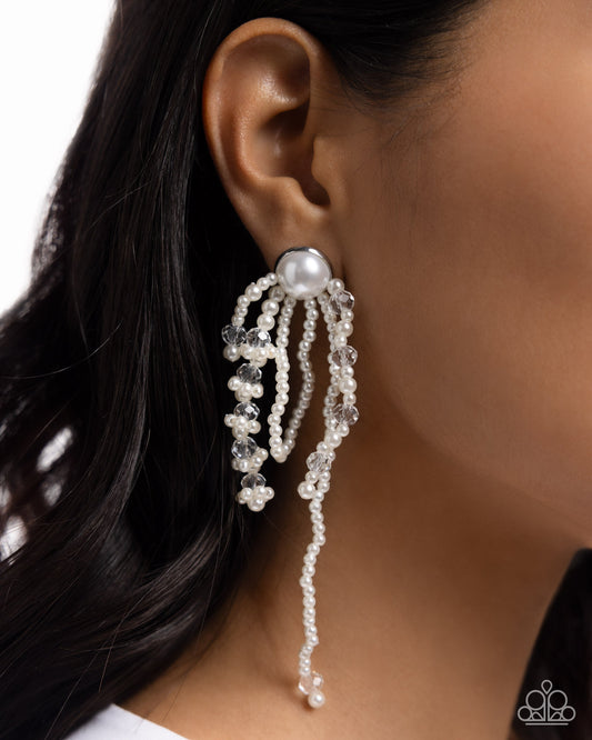 Promising Pearls White Earrings (Post Back)