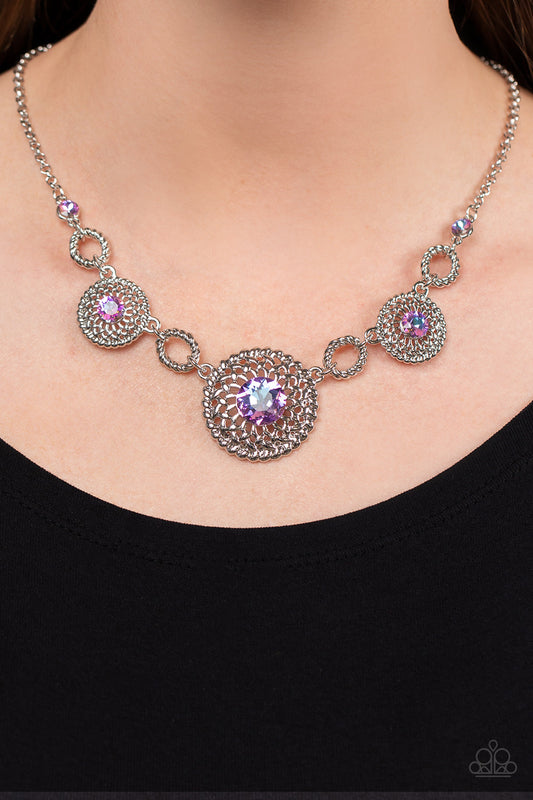 Cosmic Cosmos Purple Necklace