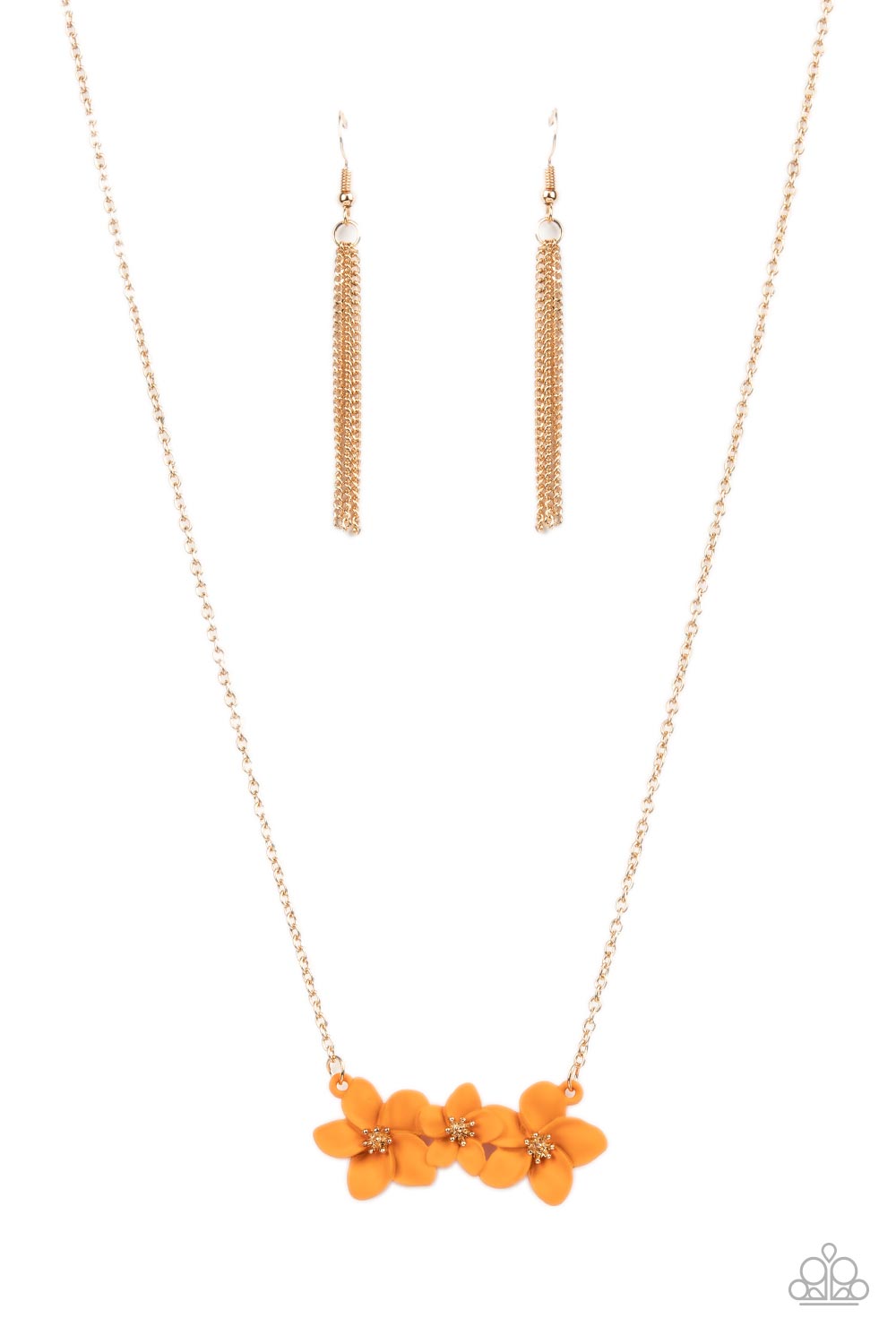 Petunia Picnic Orange Necklace