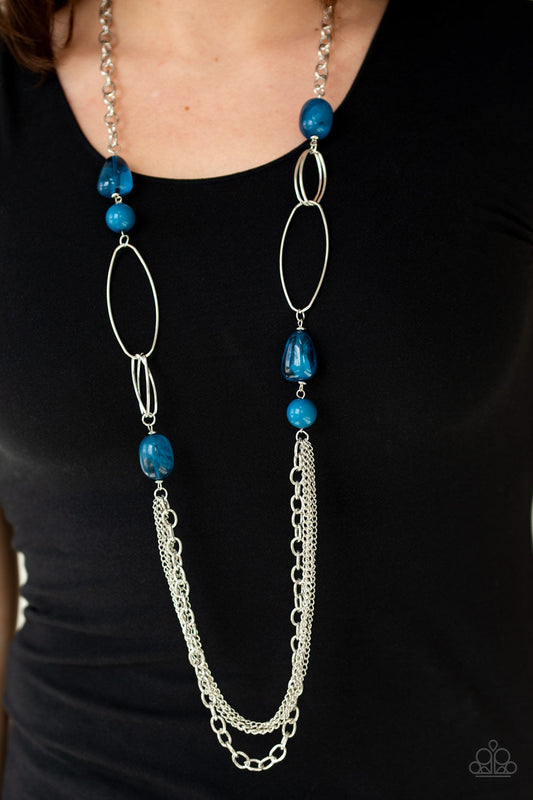 Pleasant Promenade Blue Necklace