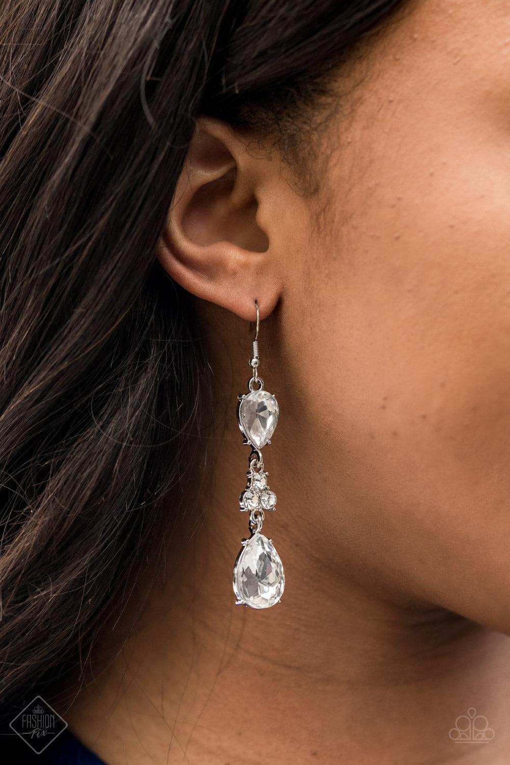 Once Upon a Twinkle White Earrings (Post Back)