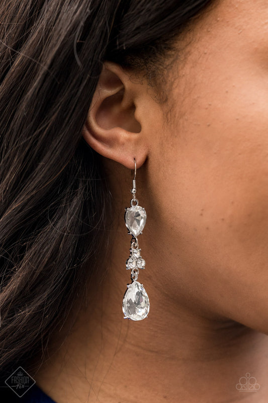 Once Upon a Twinkle White Earrings (Post Back)