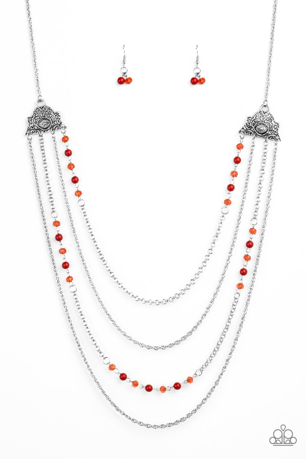 Pharaoh Finesse Red Necklace