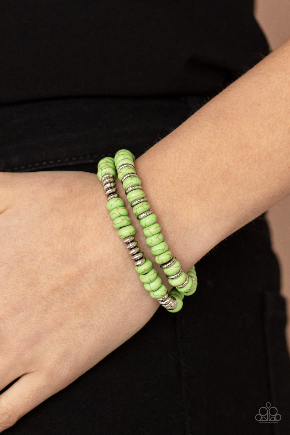 Desert Rainbow Green Bracelet (Stretchy)