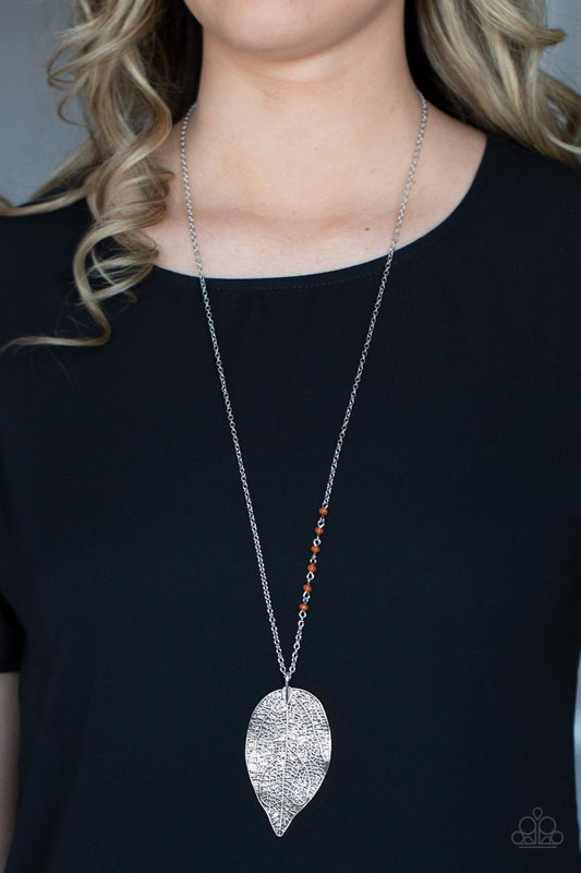 Frond Fantasy Orange Necklace