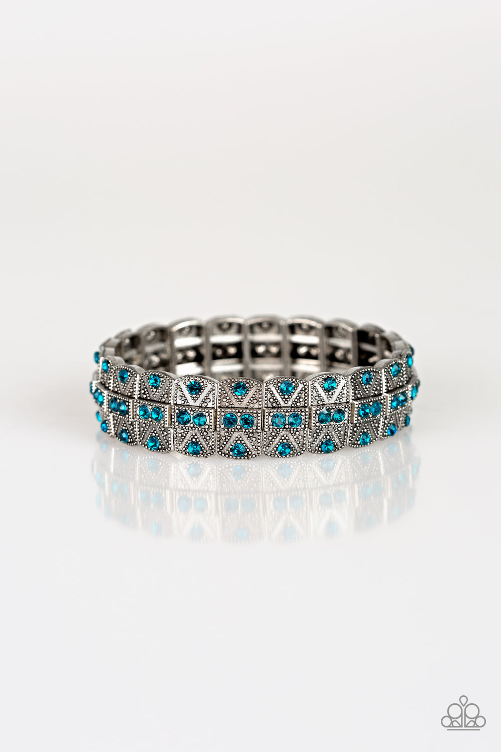 Modern Magnificence Blue Bracelet (Stretchy)