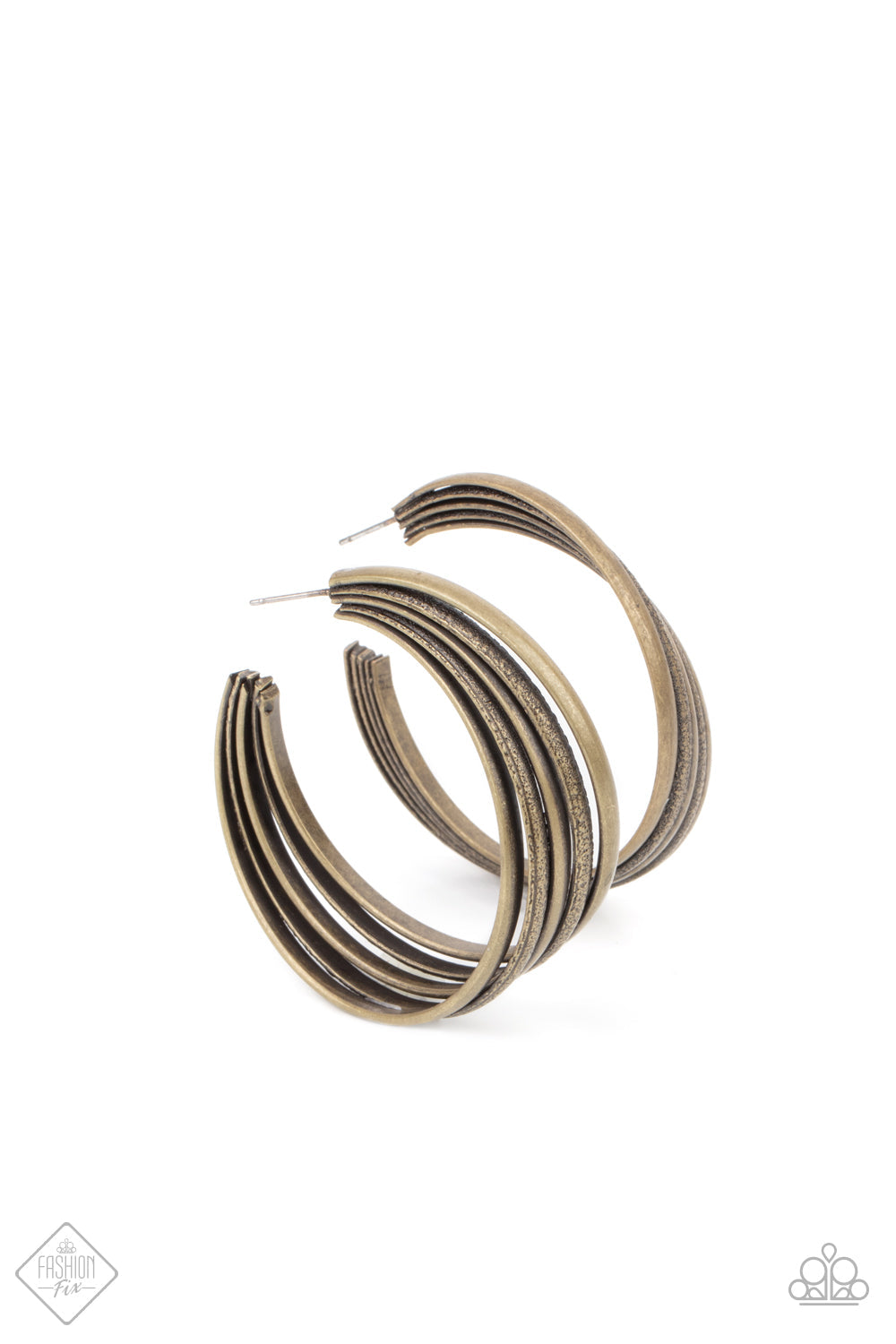 In Sync Brass Earrings (Hoops)