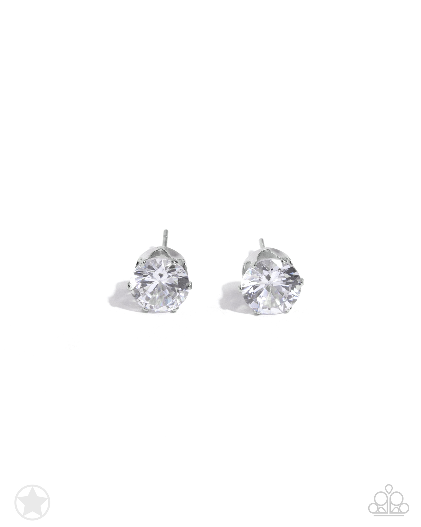 Just In TIMELESS White Earrings (Post Back)