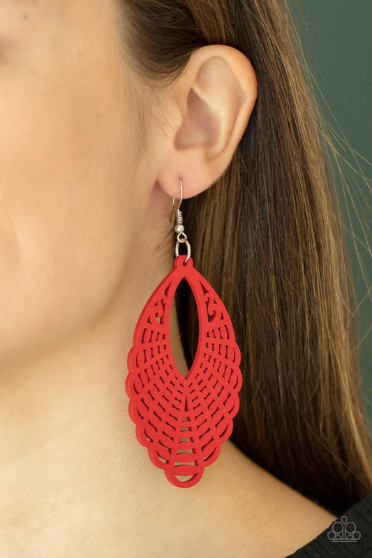 Tahiti Tankini Red Earrings