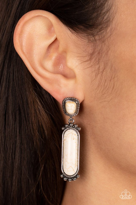 Southern Charm White Earrings (Post Back)