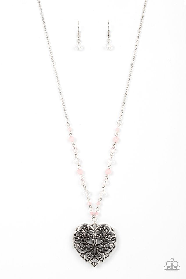 Doting Devoting Pink Necklace