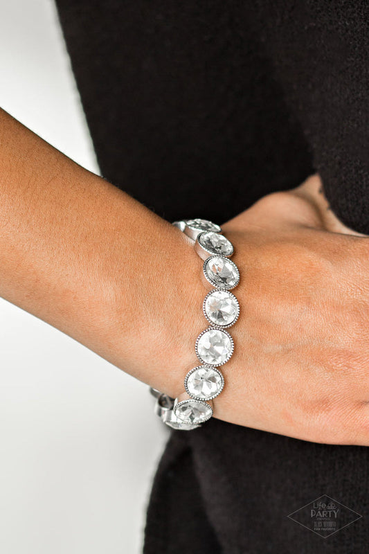 Number One Knockout White Bracelet (Stretchy)