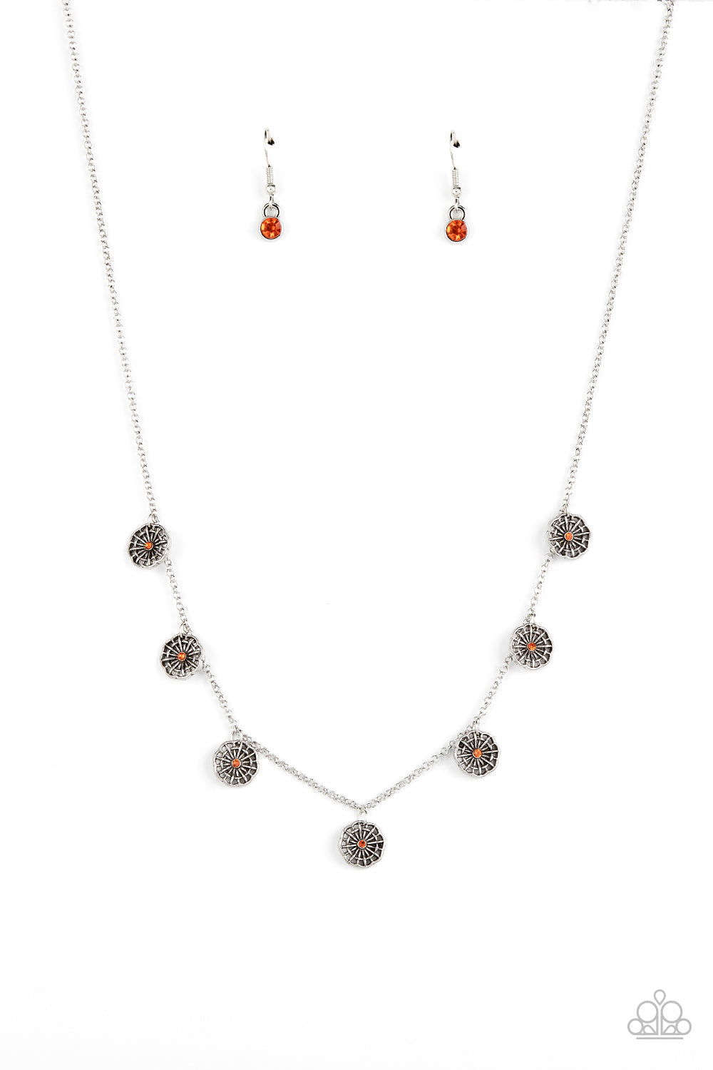 Prairie Perennial Orange Necklace