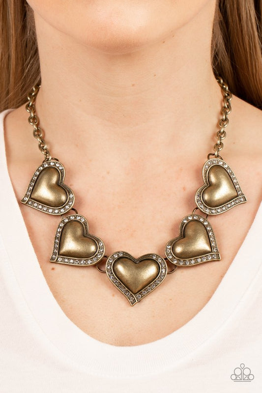 Kindred Hearts Brass Necklace