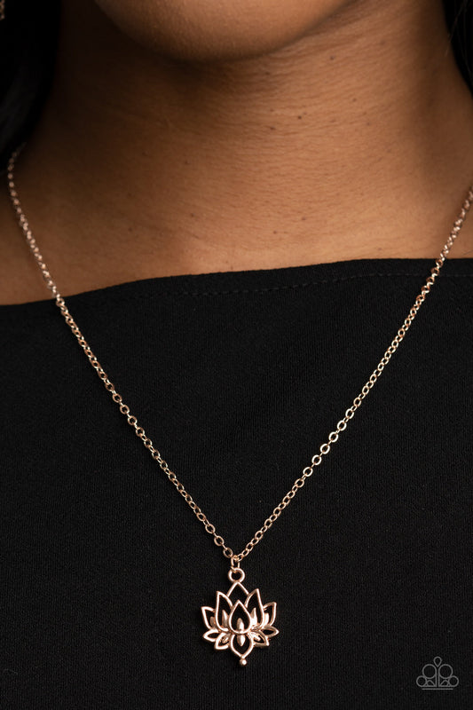 Lotus Retreat Rose Gold Necklace