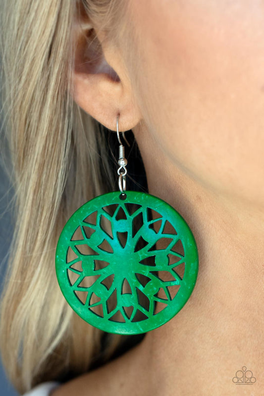 Ocean Canopy Green Earrings