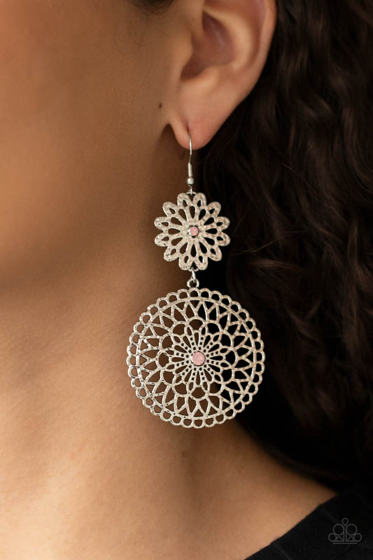 Garden Mantra Pink Earrings